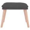Repose-pied Gris foncé 45x29,5x35 cm Tissu 
