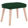 Repose-pied Vert foncé 45x29,5x35 cm Tissu 