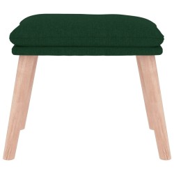 Repose-pied Vert foncé 45x29,5x35 cm Tissu 