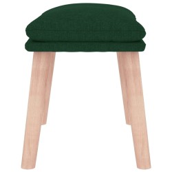 Repose-pied Vert foncé 45x29,5x35 cm Tissu 