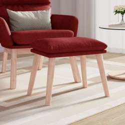 Repose-pied Rouge 45x29,5x35 cm Tissu 