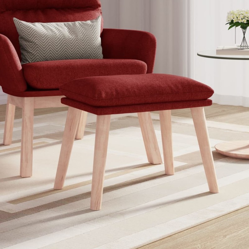Repose-pied Rouge 45x29,5x35 cm Tissu Repose-pied Rouge 45x29,5x35 cm Tissu