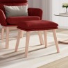 Repose-pied Rouge 45x29,5x35 cm Tissu 