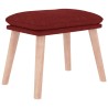 Repose-pied Rouge 45x29,5x35 cm Tissu 