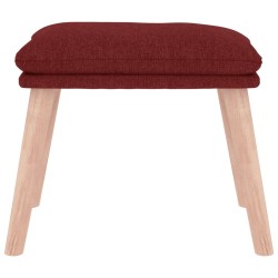 Repose-pied Rouge 45x29,5x35 cm Tissu 