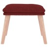 Repose-pied Rouge 45x29,5x35 cm Tissu 