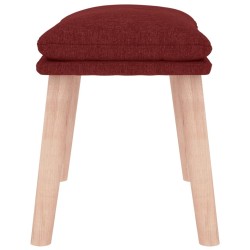 Repose-pied Rouge 45x29,5x35 cm Tissu 
