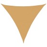 Voile d'ombrage 160 g/m² triangulaire sable 6x6x6 m PEHD 