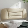 Coussin de tête de lit crème 100 cm tissu 