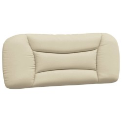 Coussin de tête de lit crème 100 cm tissu 