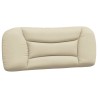 Coussin de tête de lit crème 100 cm tissu 