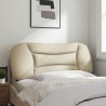 Coussin de tête de lit crème 100 cm tissu 