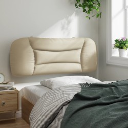 Coussin de tête de lit crème 100 cm tissu 