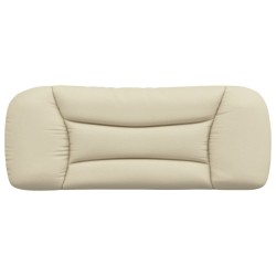 Coussin de tête de lit crème 100 cm tissu 