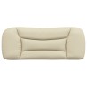 Coussin de tête de lit crème 100 cm tissu 