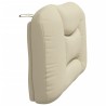 Coussin de tête de lit crème 100 cm tissu 