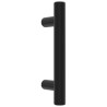 Poignées d'armoire 20 pcs noir 64 mm acier inoxydable 