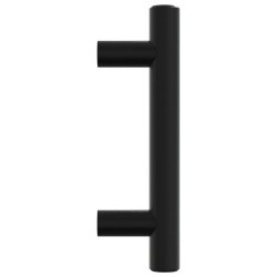 Poignées d'armoire 20 pcs noir 64 mm acier inoxydable 