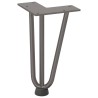 Pieds en épingle à cheveux pour table basse 4 pièces Acier naturel 20 cm Acier massif 