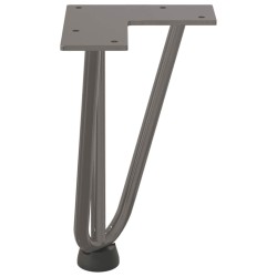 Pieds en épingle à cheveux pour table basse 4 pièces Acier naturel 20 cm Acier massif 