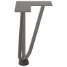 Pieds en épingle à cheveux pour table basse 4 pièces Acier naturel 20 cm Acier massif 