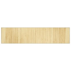 Tapis rectangulaire naturel clair 70x300 cm bambou 