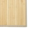 Tapis rectangulaire naturel clair 70x300 cm bambou 