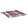 Coussins de chaise de jardin lot de 6 carreaux rouges 50x50x3cm 
