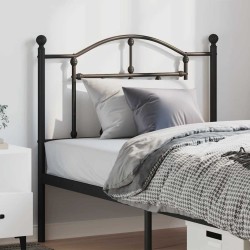Tête de lit métal noir 100 cm 