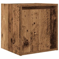 Table de chevet murale vieux bois 38x34x40 cm 