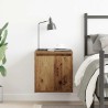 Table de chevet murale vieux bois 38x34x40 cm 