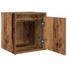 Table de chevet murale vieux bois 38x34x40 cm 