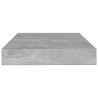 Panneaux de bibliothèque 4 pcs gris béton bois d’ingénierie 