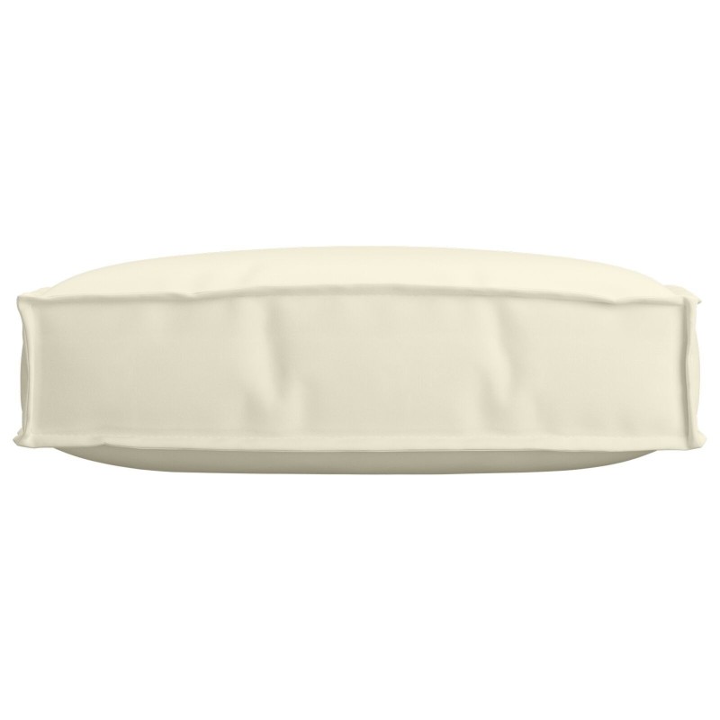 Coussin de palette pour siège crème 60 x 60 x 12 cm en tissu Oxford 