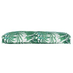 Coussin pour palette à motif de feuilles 100x40x8 cm en tissu Oxford 