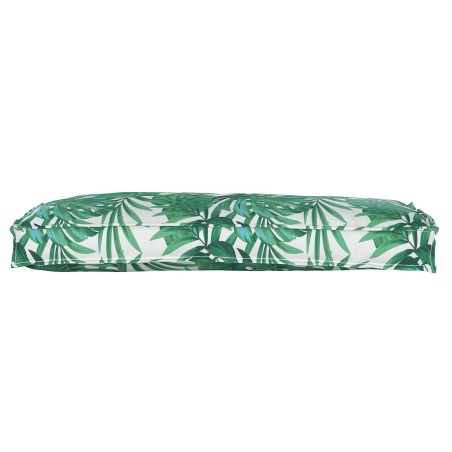 Coussin pour palette à motif de feuilles 100x40x8 cm en tissu Oxford 