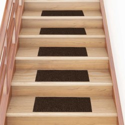 Tapis d'escalier autocollants Rectangulaire 15 pcs 60x25 cm 
