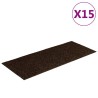 Tapis d'escalier autocollants Rectangulaire 15 pcs 60x25 cm 