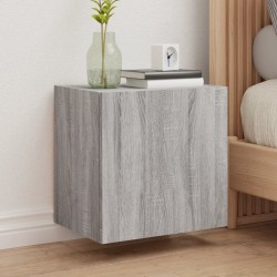 Meuble TV mural sonoma gris 40,5x30x40 cm bois d'ingénierie 