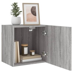 Meuble TV mural sonoma gris 40,5x30x40 cm bois d'ingénierie 