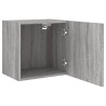 Meuble TV mural sonoma gris 40,5x30x40 cm bois d'ingénierie 