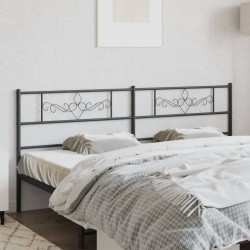 Tête de lit métal noir 180 cm 