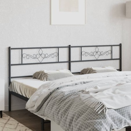 Tête de lit métal noir 180 cm 