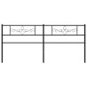 Tête de lit métal noir 180 cm 