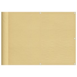 Écran de balcon sable 75x800 cm 100% polyester oxford 