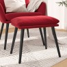 Repose-pied Rouge bordeaux 45x29,5x35 cm Velours 