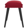 Repose-pied Rouge bordeaux 45x29,5x35 cm Velours 