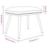 Repose-pied Rouge bordeaux 45x29,5x35 cm Velours 