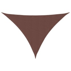 Voile de parasol tissu oxford triangulaire 4x5x6,4 m marron 