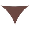 Voile de parasol tissu oxford triangulaire 4x5x6,4 m marron 